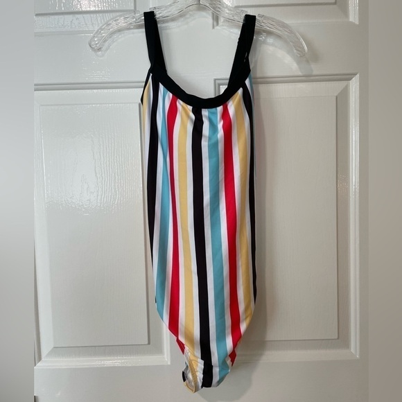 NEXT. Morning Routine One Piece Swimsuit. NWT. Size XL. Striped, slimming,classy - Picture 1 of 9